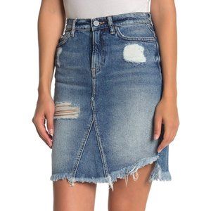 AllSaints Distressed Denim Skirt